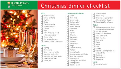 Christmas Party Checklist Printable