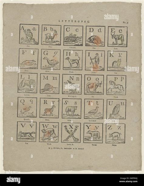 Letter game, 1806 - 1830 print Leaf with 25 performances of the letters ...