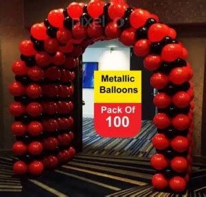 Flipkart.com | Occasion Makers Solid Red + Black Balloon for Birthday ...