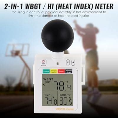DANOPLUS Wet Bulb Thermometer 2-in-1 WBGT + HI Heat Index India | Ubuy