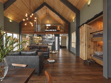 modern barn style house interior