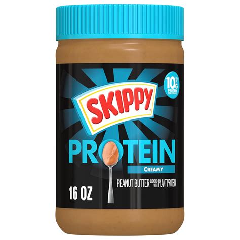 Amazon.com : SKIPPY Creamy Peanut Butter Blended with Plant Protein ...