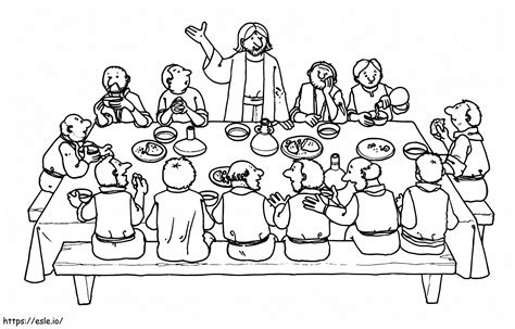 The Last Supper Coloring Page