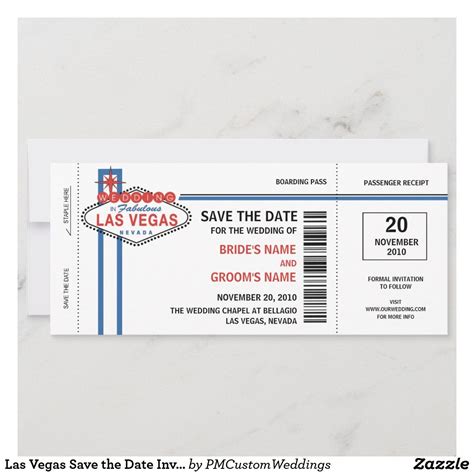 Las Vegas Save the Date Invitations | Zazzle | Save the date ...