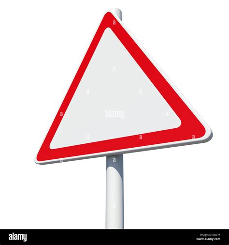 Triangle road sign. Isolated Stock Photo - Alamy
