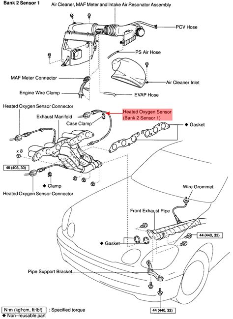 Image result for 1998 Lexus GS 300 Location of O2 Sensor