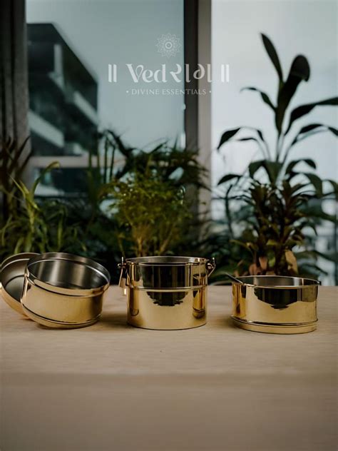 Brass 3 Layer Lunch Box | Handcrafted Tiffin Carrier for Fresh ...