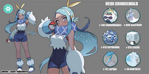COLD AS FROST! Presenting you ICE GYM LEADER Heidi! Nessa's younger ...