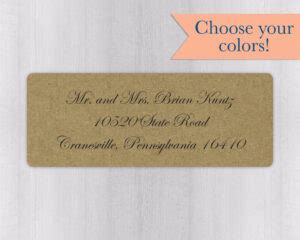 Wedding Invitation Address Labels Template
