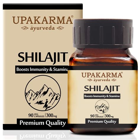 Upakarma Ayurveda Pure Shilajit Extract 300 mg and Ashwagandha Pure ...