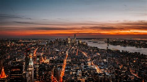 Download wallpaper 1920x1080 new york, night city, skyline, sky, dusk ...