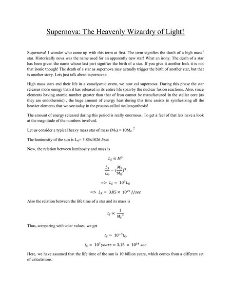 Supernova | PDF