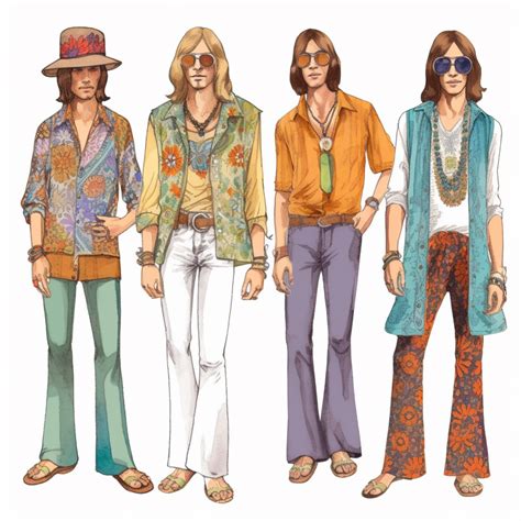 1960s Fashion Hippies Men