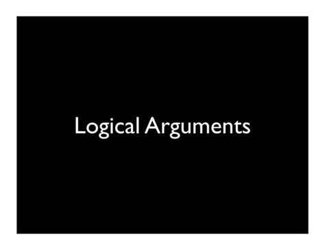 Image result for Logical Argument Example