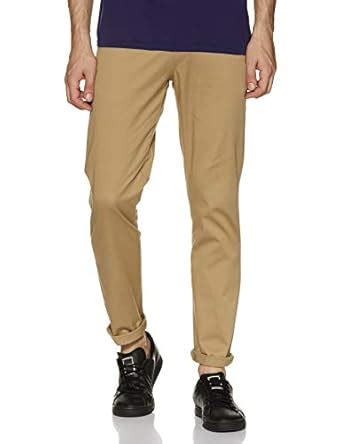 Amazon Brand - Symbol Men's Regular Fit Stretchable Casual Trousers ...