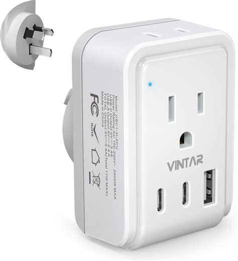 Amazon.com: Australia New Zealand Power Adapter, VINTAR Australia Plug ...