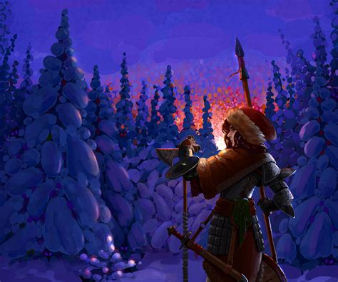 Women Warrior Cozy Snowforest Wallpaper, HD Artist 4K Wallpapers, Images and Background ...