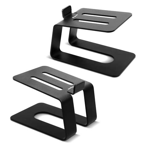Buy Stageek Aluminum Desktop Speaker Stands, Pair, Universal Desk Stand ...
