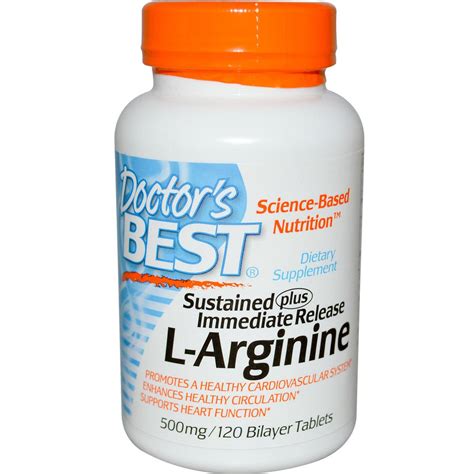 Buy L-Arginine Doctor's Best Dietary Supplement Australia | L-Arginine Sustained Plus Immediate ...