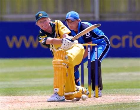 Australian player of the match Cathryn Fitzpatrick makes a delivery ...