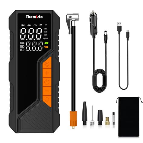 Themisto TH-TY04 Cordless Tyre Inflator 150 PSI, Dual Mode (6000mAh Ba ...
