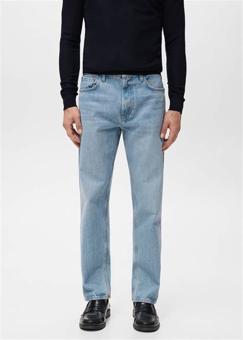 Moby straight-fit light-wash jeans | MANGO Saudi Arabia