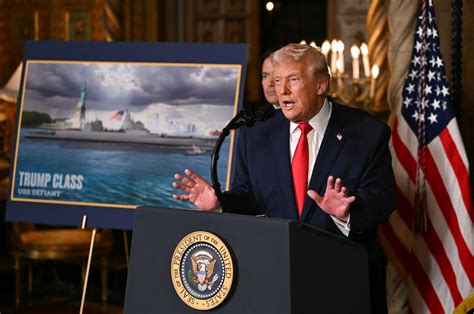Trump announces plans for new navy warships to be known as ‘Trump-class’