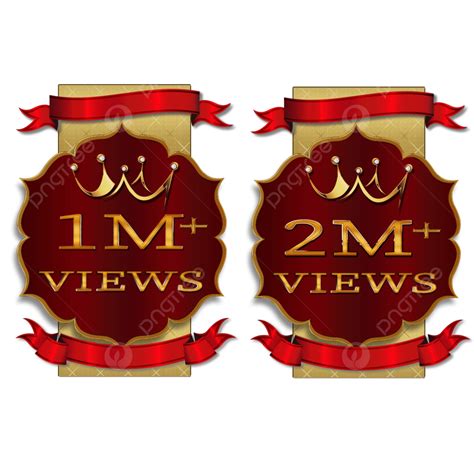 2 Million Views Label PNG, Vector, PSD, and Clipart With Transparent ...