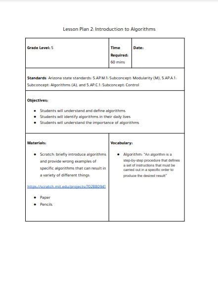 Lesson Algorithms 的图像结果