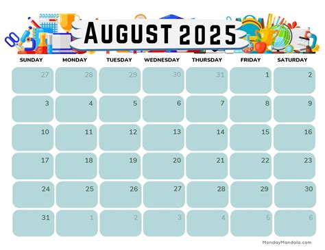 Printable August 2025 Planner