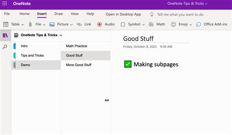 Image result for How to Add Link to Sub Page OneNote