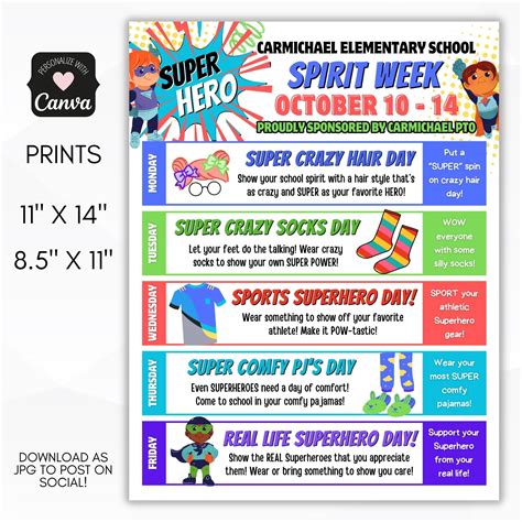 Spirit Week Theme Ideas