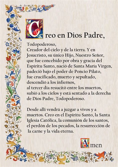 El Credo Oracion Catolica Credo Oración Católica Tradicional