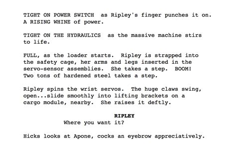 Image result for Screenplay Script Example
