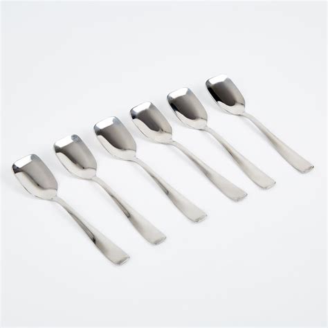 Buy Glister Dune Set of 6 Stainless Steel Ice Cream Spoons from Home ...