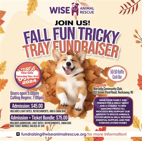 Fall Fun Tricky Tray Fundraiser | Wise Animal Rescue