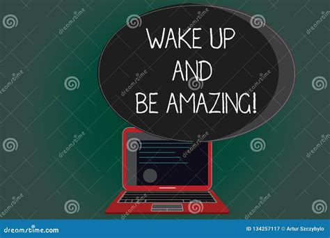 Handwriting Text Writing Wake Up and Be Amazing. Concept Meaning Rise ...