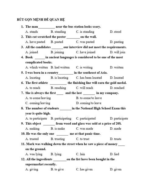 Image result for Reduced Relative Clause