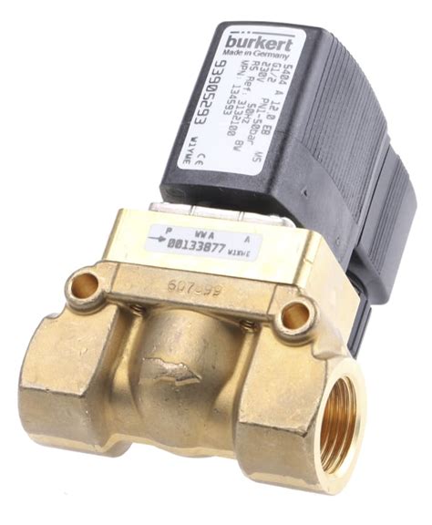 134593 Burkert | Burkert Solenoid Valve 134593, 2 Port, NC, 230 V ac ...