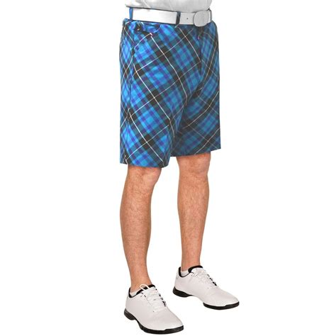 Size M Royal & Awesome Blue Plaid Golf Shorts, Men's 10 inch Inseam ...