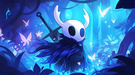 Hollow Knight Forêt Bleue 4K Wallpaper | Wallpaper Alchemy