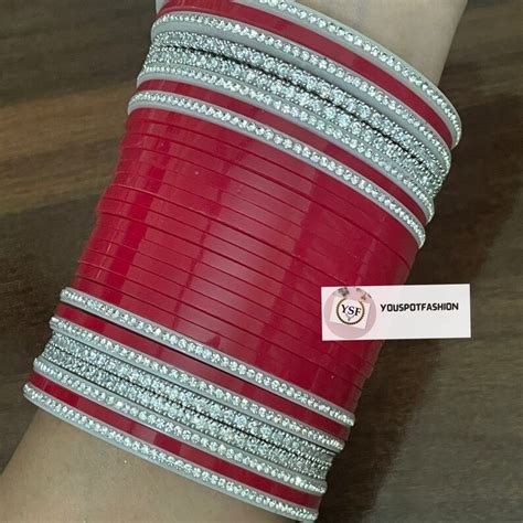 Indian Bridal Chura/choora Bangles Bridal Chooda Dark Maroon - Etsy India
