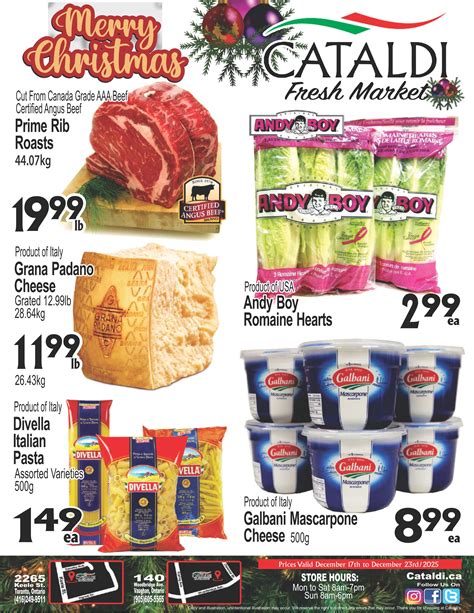 Cataldi Fresh Market Flyer December 17 to 23
