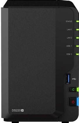 Synology DS220+ Black 0 TB External Hard Disk Drive (HDD) - Synology ...