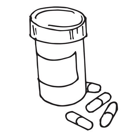 stock vector illustration drawing in doodle style. medicines, pills isolated on white background ...