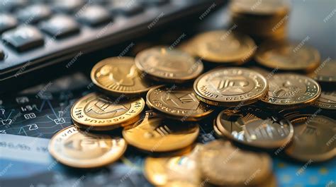 Premium Photo | Financial Calculation Euro Coins and Calculator