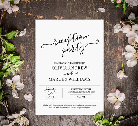 Wedding Invitation Wording Samples Reception Only