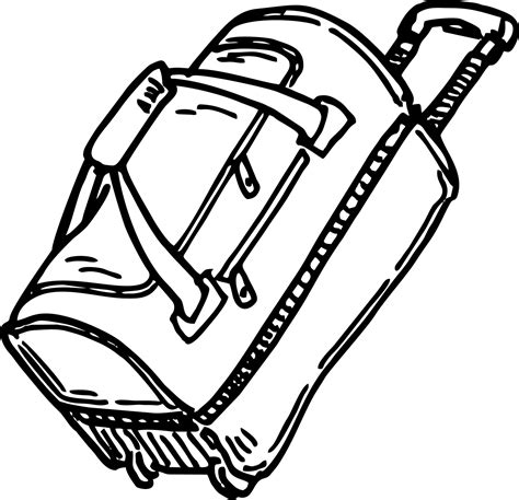 Suitcase Clip Art Black And White