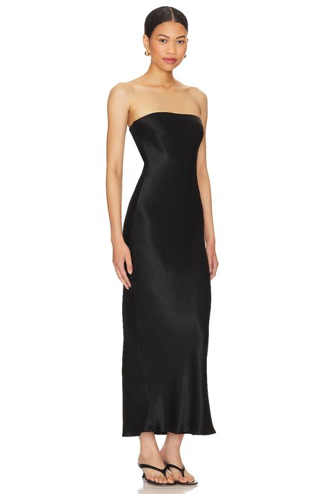 SNDYS Angel Strapless Midi Dress in Black | REVOLVE