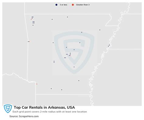 List of all top Car Rentals locations in Arkansas USA - ScrapeHero Data ...